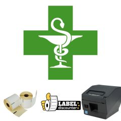 Paquets de démarrage pharmacie: Star TSP700ll + 10 rouleaux, format 70mm x 30mm