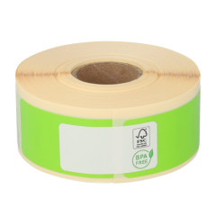 Étiquettes compatibles Dymo 11352/S0722520, 54 mm x 25 mm, 500 étiquettes par rouleau, permanent, vert