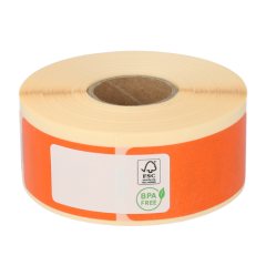 Étiquettes compatibles Dymo 11352/S0722520, 54 mm x 25 mm, 500 étiquettes par rouleau, permanent, orange