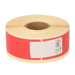 Étiquettes compatibles Dymo 11352/S0722520, 54 mm x 25 mm, 500 étiquettes par rouleau, permanent, rouge