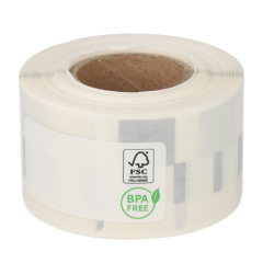 Étiquettes compatibles Dymo 99010 / S0722370, 89 mm x 28 mm, 130 étiquettes par rouleau, permanent, transparantes