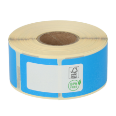 Étiquettes compatibles Dymo 99010 / S0722370, 89 mm x 28 mm, 260 étiquettes par rouleau, permanent, bleu