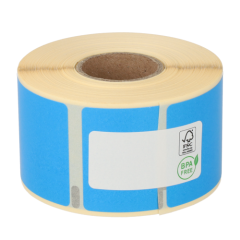 Étiquettes compatibles Seiko SLP-2RLE, 89 mm x 36 mm, 260 étiquettes par rouleau, permanent, bleu