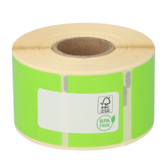 Étiquettes compatibles Dymo 99012 / S0722400, 89 mm x 36mm, 260 étiquettes par rouleau, permanent, vert