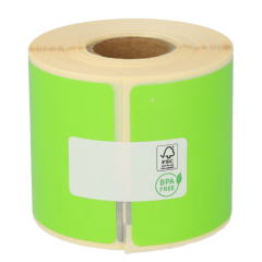 Étiquettes compatibles Dymo 99014 / S0722430, 101 mm x 54 mm, 220 étiquettes par rouleau, permanent, vert