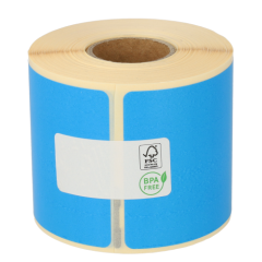 Étiquettes compatibles Dymo 99014 / S0722430, 101 mm x 54 mm, 220 étiquettes par rouleau, permanent, bleu