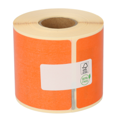 Étiquettes compatibles Dymo 99014 / S0722430, 101 mm x 54 mm, 220 étiquettes par rouleau, permanent, orange