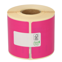 Étiquettes compatibles Dymo 99014 / S0722430, 101 mm x 54 mm, 220 étiquettes par rouleau, permanent, rose
