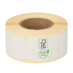 Étiquettes compatibles Dymo S0722460, 50 mm x 12 mm, 220 étiquettes par rouleau, permanent, blanc