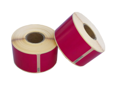 Étiquettes compatibles Seiko SLP-SRL, 101 mm x 54 mm, 220 étiquettes par rouleau, permanent, rose