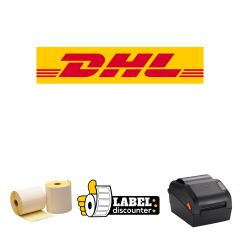 Paquets de démarrage DHL: Imprimante d’étiquettes Bixolon XD5-40DK + 12 rouleaux, format 102 mm x 210 mm
