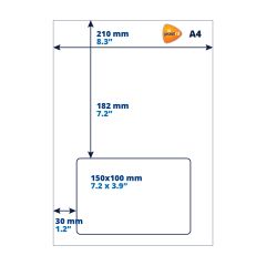 Liste de colisage/étiquette de retour A4, PostNL, 100 mm x 150 mm, paquet de 500 étiquettes.