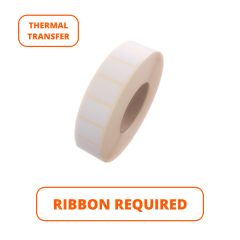 Étiquettes compatibles Zebra Z-Select 1000T (880006-025), 38 mm x 25 mm, 5180 étiquettes, permanent, blanc, noyau de 76 mm, eco