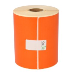 Étiquettes compatibles Zebra 800264-605, 102 mm x 150 mm, 300 étiquettes ECO, permanent, orange