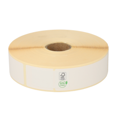 Étiquettes compatibles Zebra Z-Select 2000D (3007207), 25 mm x 76 mm, 930 étiquettes, noyau de 25 mm, permanent, blanc