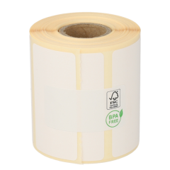 Etiquettes Zebra Z-Select 2000D (3014816-T) compatibles, 51mm x 25mm, 430 étiquettes, blanches, 19mm mandrin, permanentes.