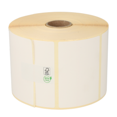 Étiquettes compatibles Zebra, 76 mm x 51 mm, 1370 étiquettes par rouleau, noyau de 25 mm, permanent, blanc