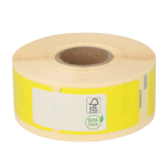 Étiquettes compatibles Dymo 11352/S0722520, 54 mm x 25 mm, 500 étiquettes par rouleau, permanent, jaune