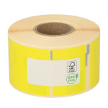 Étiquettes compatibles Seiko SLP-2RLE, 89 mm x 36 mm, 260 étiquettes par rouleau, permanent, jaune