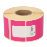 Étiquettes compatibles Seiko SLP-2RLE, 89 mm x 36 mm, 260 étiquettes par rouleau, permanent, rose
