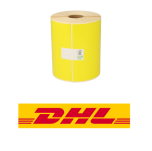 Étiquettes compatibles Zebra DHL 800284-605, 102 mm x 210 mm, 195 étiquettes, permanent, jaune